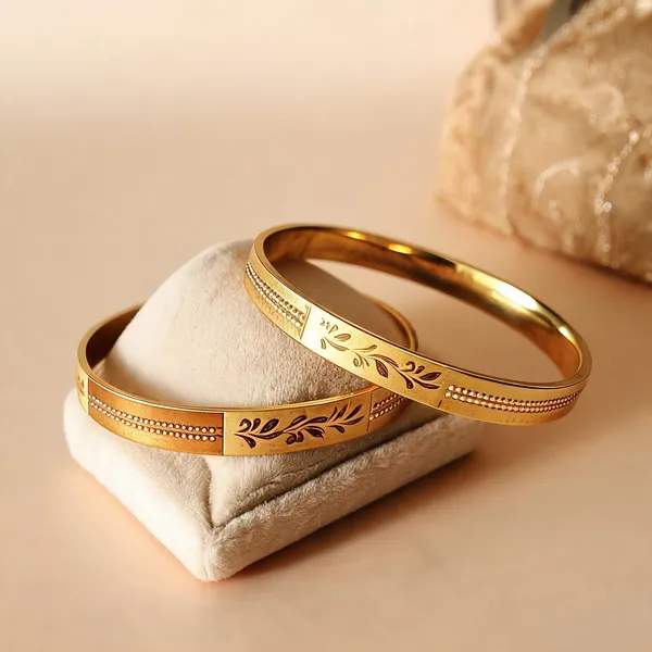 Pack_Of_2_Pairs_|_Gold_Copper_Floral_Bangle_Set_For_Women