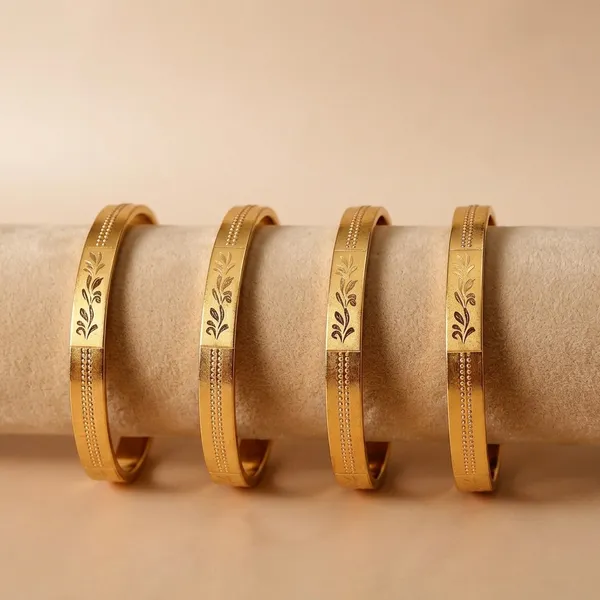 Pack_Of_2_Pairs_|_Gold_Copper_Floral_Bangle_Set_For_Women