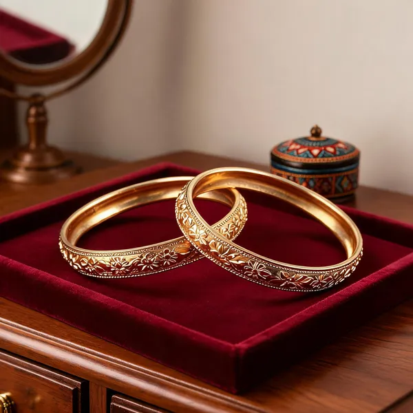 Pack_Of_2_Pairs_|_Gold_Copper_Gold_Plated_Floral_Engraved_Baoti_Bangle_For_Women