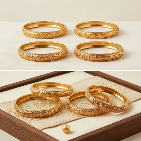 Pack_Of_2_Pairs_|_Gold_Copper_Gold_Plated_Floral_Engraved_Baoti_Bangle_For_Women