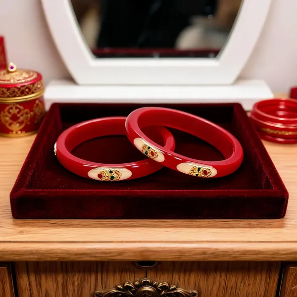 Pack_Of_2_Pairs_|_Red_Gold_Plated_Acrylic_Shakha_Pola_Bangle_Set_For_Women