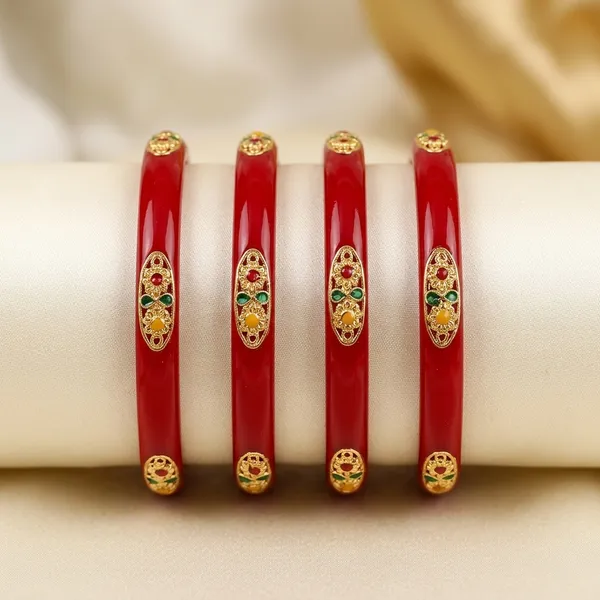 Pack_Of_2_Pairs_|_Red_Gold_Plated_Acrylic_Shakha_Pola_Bangle_Set_For_Women