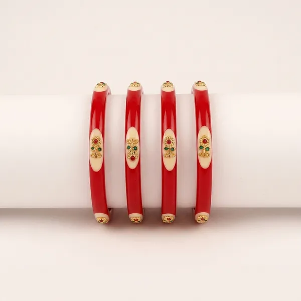 Pack_Of_2_Pairs_|_Red_Gold_Plated_Acrylic_Shakha_Pola_Bangle_Set_For_Women
