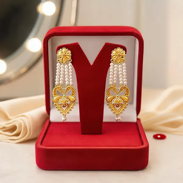 Pack_Of_2_Pairs_|_Gold_Copper_Zirconia_Pearl_Drop_Earrings_For_Women