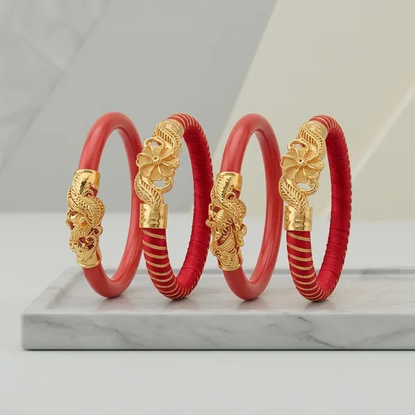 Pack_Of_2_Pairs_|_Red_Plastic_Gold_Plated_Filigree_Ethnic_Kada_Bangle_For_Women