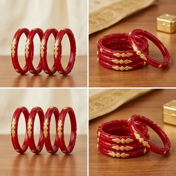 Pack_Of_2_Pairs_|_Red_Plastic_Gold_Plated_Floral_Ethnic_Sankha_Pola_Bangle_For_Women