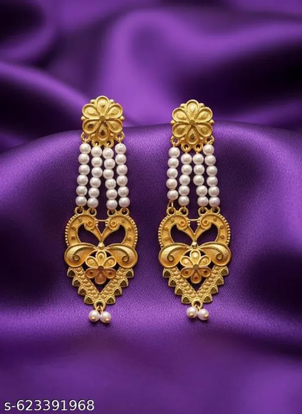 Pack_Of_2_Pairs_|_Gold_Copper_Zirconia_Pearl_Drop_Earrings_For_Women
