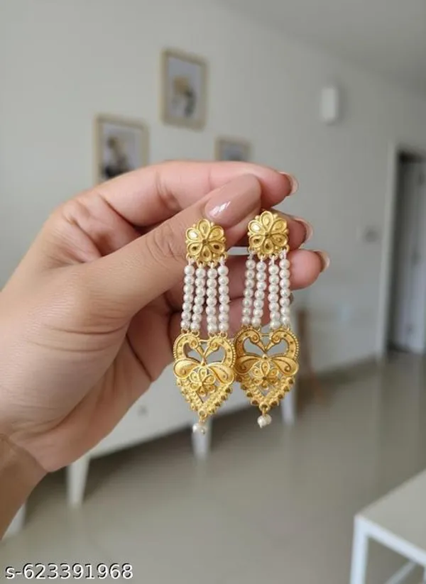 Pack_Of_2_Pairs_|_Gold_Copper_Zirconia_Pearl_Drop_Earrings_For_Women