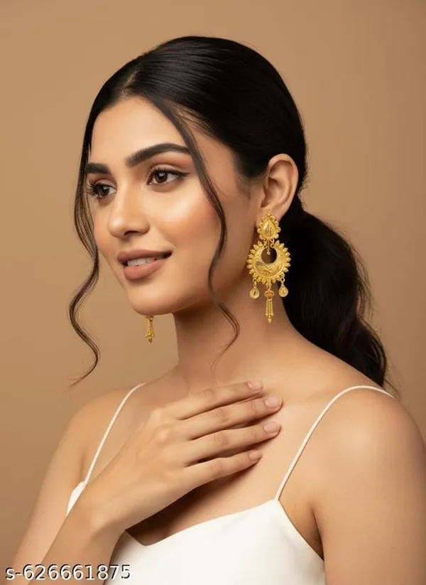 Pack_Of_2_Pairs_|_Gold_Copper_Gold_Plated_Ethnic_Dangle_Earrings_For_Women