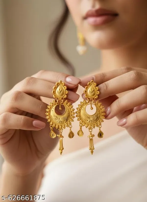 Pack_Of_2_Pairs_|_Gold_Copper_Gold_Plated_Ethnic_Dangle_Earrings_For_Women