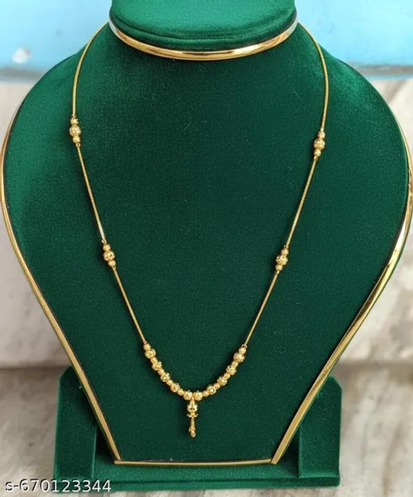 Gold_Copper_Beaded_Drop_Chain_Necklace_Set_For_Women