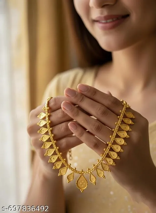 Gold_Alloy_Gold_Plated_Choker_Necklace_For_Women