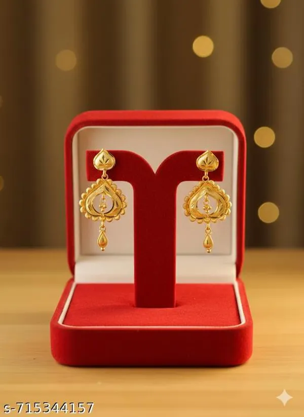 Pack_Of_2_Pairs_|_Gold_Copper_Teardrop_Motif_Ethnic_Casual_Drop_Earrings_For_Women
