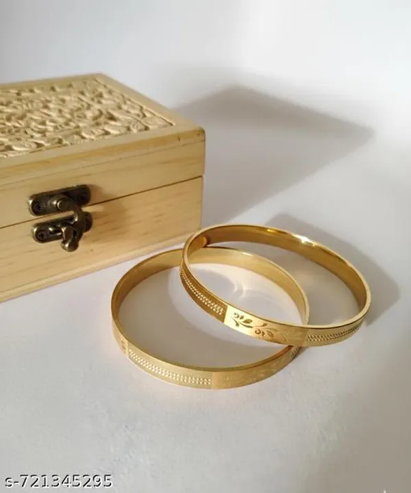 Pack_Of_2_Pairs_|_Gold_Copper_Floral_Bangle_Set_For_Women