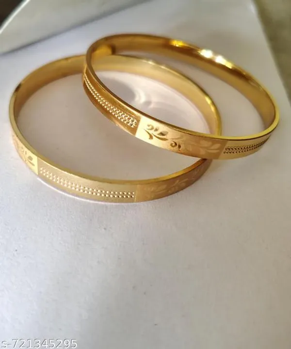 Pack_Of_2_Pairs_|_Gold_Copper_Floral_Bangle_Set_For_Women