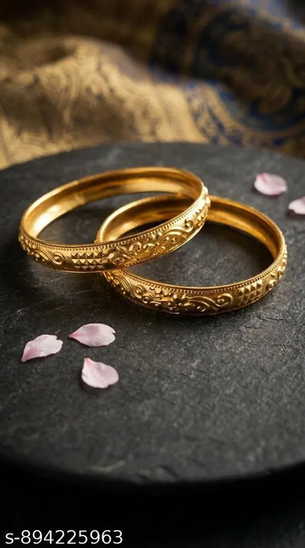 Pack_Of_2_Pairs_|_Gold_Copper_Gold_Plated_Floral_Engraved_Baoti_Bangle_For_Women