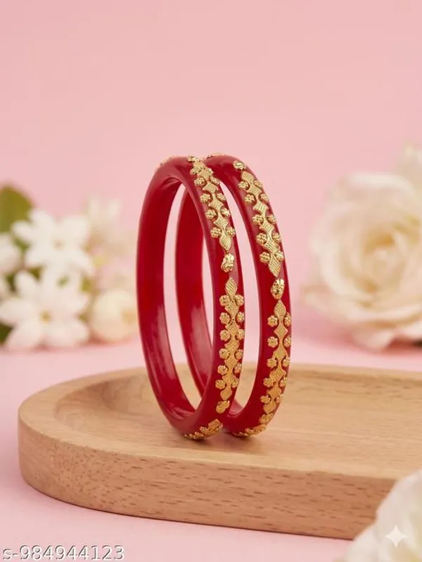 Pack_Of_2_Pairs_|_Red_Gold_Plated_Plastic_Sankha_Pola_Bangle_For_Women
