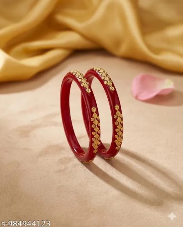 Pack_Of_2_Pairs_|_Red_Gold_Plated_Plastic_Sankha_Pola_Bangle_For_Women