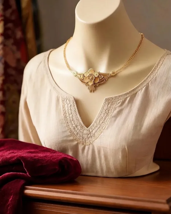 Gold_Copper_Gold_Plated_Floral_Adjustable_Necklace_For_Women