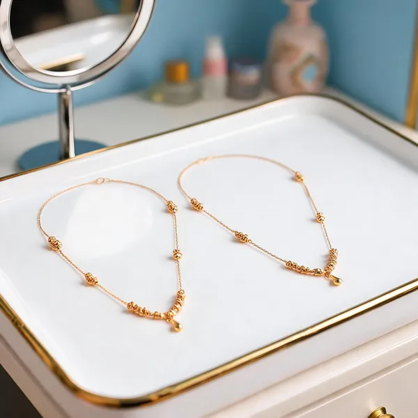 Gold_Copper_Beaded_Drop_Chain_Necklace_Set_For_Women