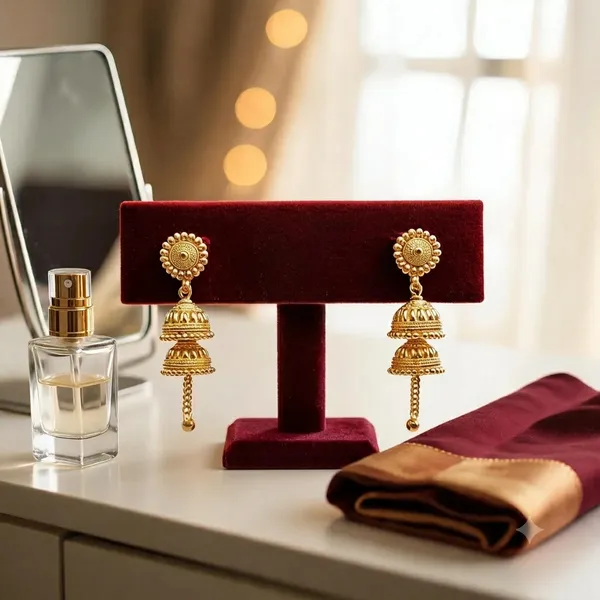 Pack_Of_3_Pairs_|_Gold_Copper_Gold_Plated_Double_Layer_Jhumka_Earrings_For_Women