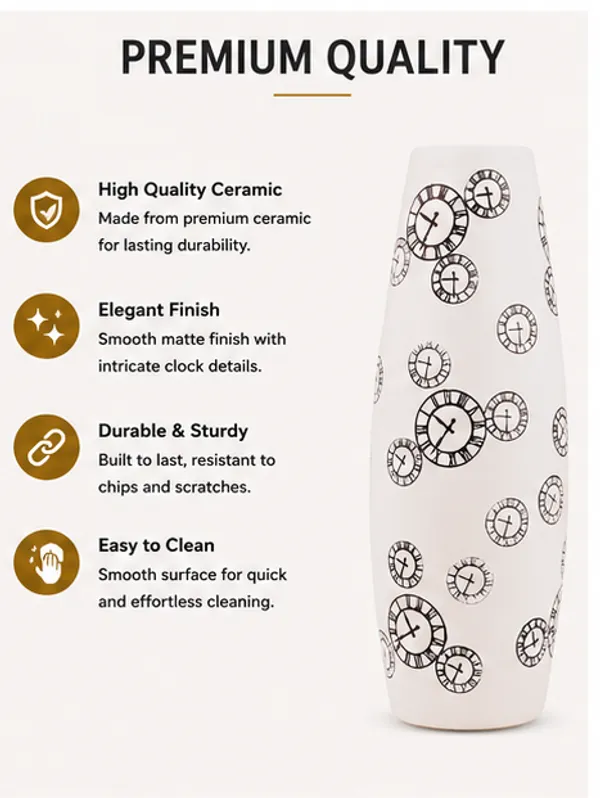 Ceramic_Modern_Clock_Print_White_Oval_Flower_Vase