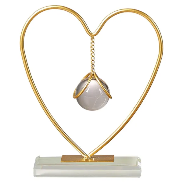 Metal_Modern_Gold_Heart_Crystal_Ball_Table_Showpiece