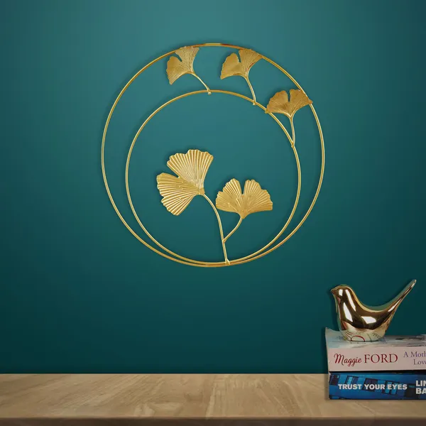 Metal_Botanical_Ginkgo_Leaf_Circular_Wall_Decor