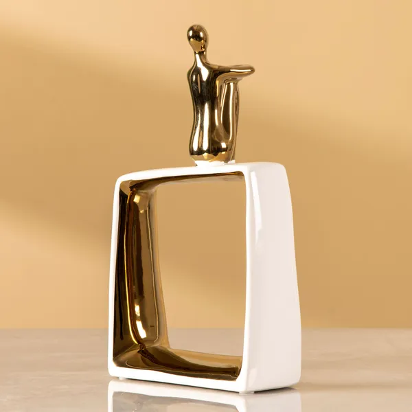 Ceramic_Contemporary_Abstract_Gold_Finish_Figurine_Showpiece