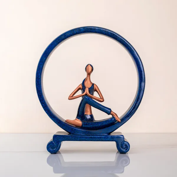 Ceramic_Contemporary_Yoga_Pose_Circular_Frame_Showpiece