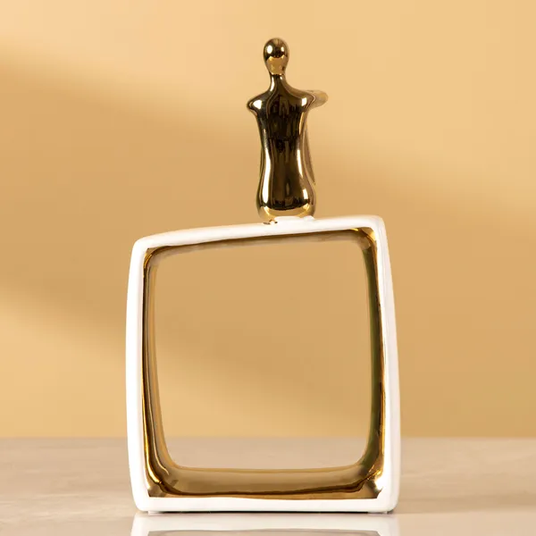 Ceramic_Contemporary_Abstract_Gold_Finish_Figurine_Showpiece