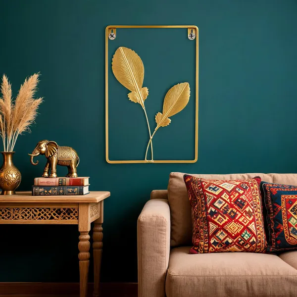 Metal_Contemporary_Feather_Motif_Framed_Wall_Decor