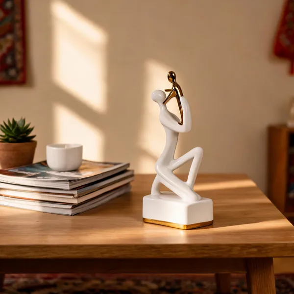 Ceramic_Abstract_Gold_Accent_Human_Form_Figurine