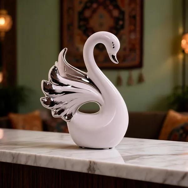 Ceramic_Glossy_White_Swan_Decorative_Figurine
