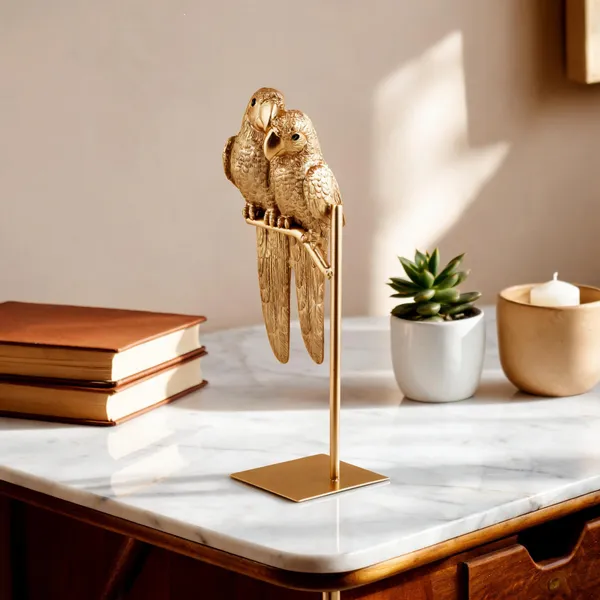 Metal_Contemporary_Gold_Twin_Bird_Decorative_Figurine