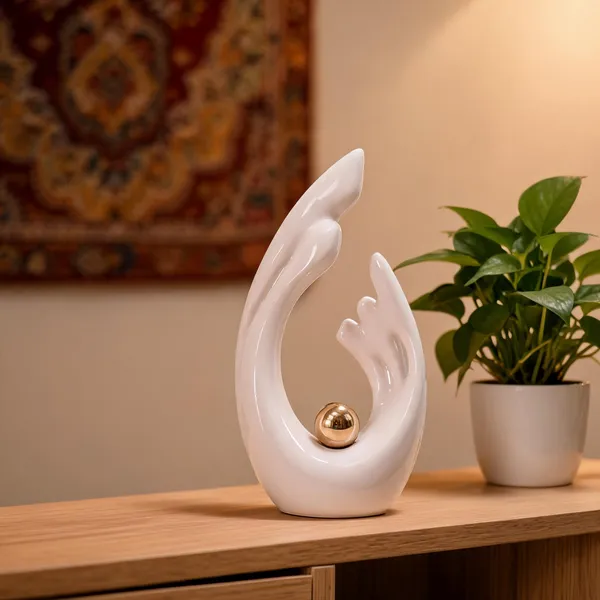 Ceramic_Abstract_White_Gold_Accent_Showpiece_Sculpture