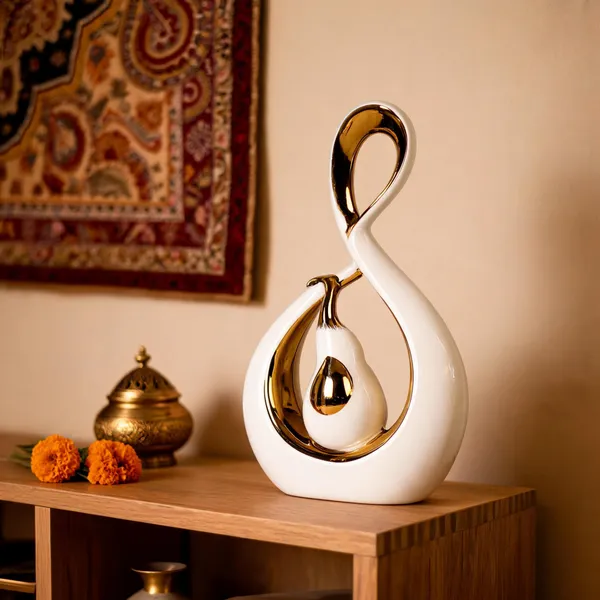 Ceramic_Contemporary_Abstract_Gold_Accent_Decorative_Showpiece