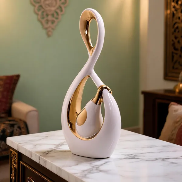 Ceramic_Abstract_Sculptural_Gold_Accent_Decorative_Vase