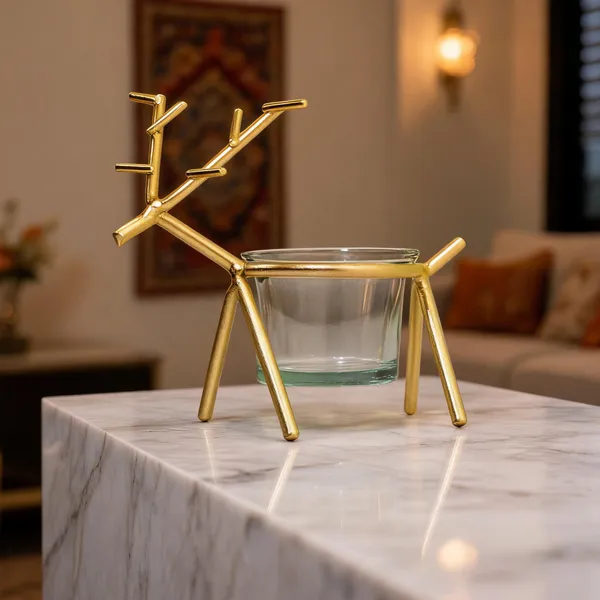 Metal_Deer_Antler_Design_Glass_Candle_Holder