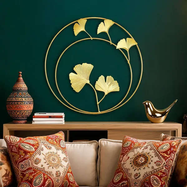 Metal_Botanical_Ginkgo_Leaf_Circular_Wall_Decor