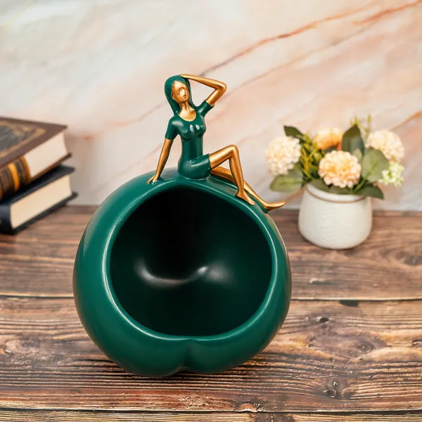 Ceramic_Decorative_Green_Gold_Figurine_Bowl
