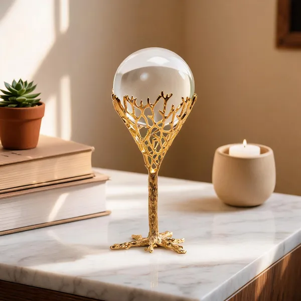Metal_Contemporary_Branch_Crystal_Sphere_Decorative_Showpiece