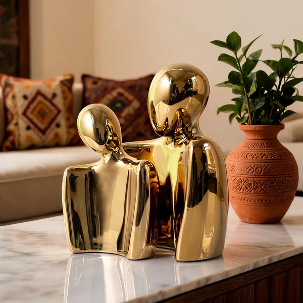Metal_Contemporary_Abstract_Couple_Figurine