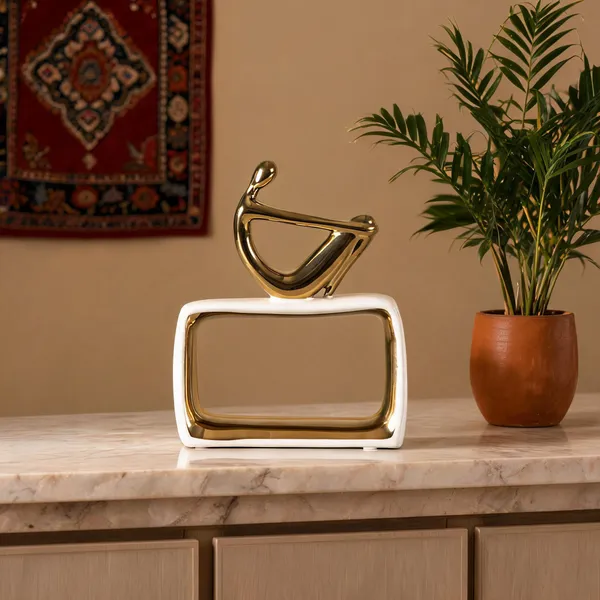 Ceramic_Contemporary_Abstract_Gold_Finish_Showpiece