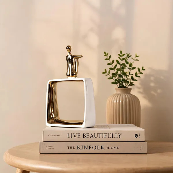 Ceramic_Contemporary_Abstract_Gold_Finish_Figurine_Showpiece