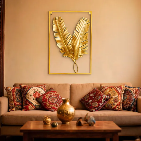 Metal_Contemporary_Botanical_Feather_Wall_Decor_Frame