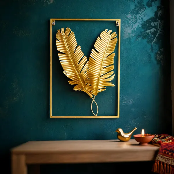 Metal_Contemporary_Botanical_Feather_Wall_Decor_Frame