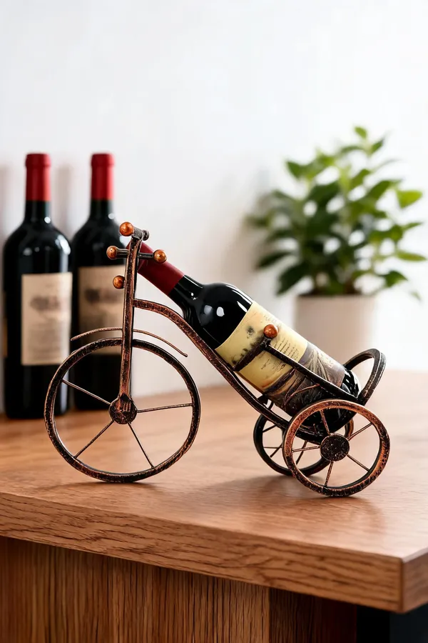 Metal_Vintage_Retro_Tricycle_Gold_Wine_Rack