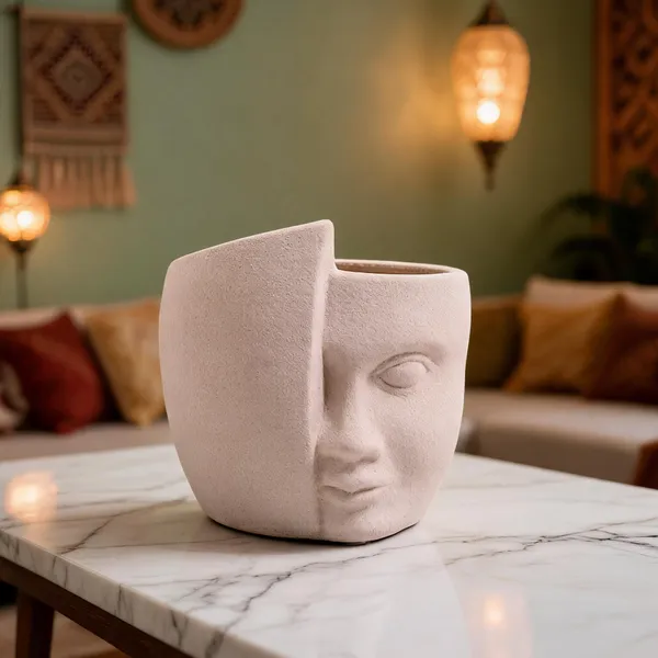 Terracotta_Boho_Human_Face_Design_Planter_Pot