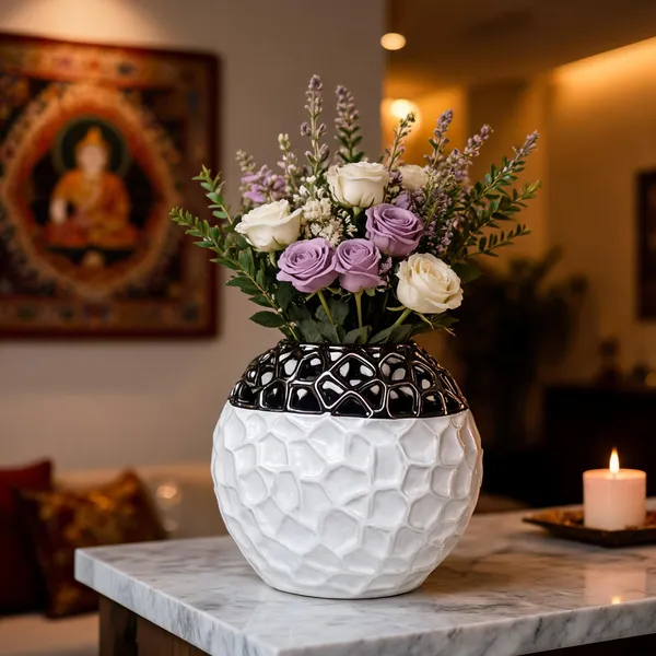 Ceramic_Modern_Hollow_Openwork_Black_White_Textured_Flower_Vase